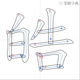 皓 筆劃|皓的筆順 國字「皓」筆畫